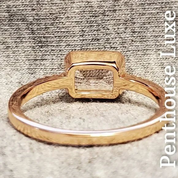 REAL Morganite Rose Gold Sterling Ring - Picture 3 of 6